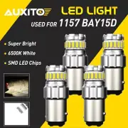 4x 1157 BAY15D LED Tail Brake Stop Backup Reverse Signal Light Bulb White AUXITO (for: Daihatsu)