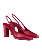 Patent leather slingback pumps 37,38 cherry red