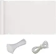 Outdoor Patio Balcony Net 1x7m White Windproof Waterproof Porch Deck Protection