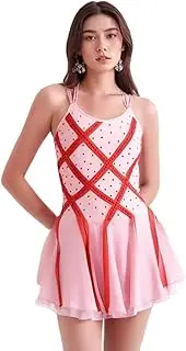 [Zagitova] Sleeveless Figure Skating Dress for Women Elastic And Breathable Suspender Skirt for Competition Performance