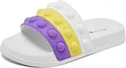 [Engtoy] Kid Boys Girls Slides Sandals For Kid Unisex Child Slippers Lightweight Non-slip Open Toe Comfy Shower Beach Funny Slide Sandals