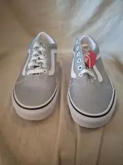 vans old skool Silver/True Wht Mens Size 7.5 Womens 9