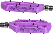 Happyyami 1Pair Mountain Bike Pedals Flat Skid Steel Lightweight Durable Design for Mountain and Road Bicycles and Resistant for Smooth Riding and Easy