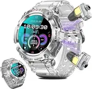 Smart Watch with Earbuds for Women Men,1.52" HD Touch Screen & Bluetooth Call (Make/Answer),Activity Tracker 3 in 1 Bluetooth Watch with Local Music,Heart Rate Monitor