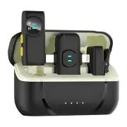 2 Pack Wireless Lavalier Microphone for iPhone iPad Andriod with Charging Cas...