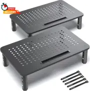 EVOOMI Back Saver Monitor Stand for Desk - 2 Pack Monitor Riser - Anti-Skid HD H