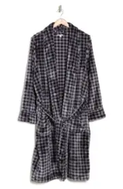 NORDSTROM RACK MEDIUM/LARGE GREY GRISAILLE MINI BUFFALO Robe