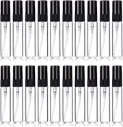 Enslz 5ml Perfume Mist Spray Bottles Refillable Mini Empty Travel Clear Refillable Atomizer Glass Bottles 20pcs (5ml)