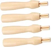 GRADENEVE Replacement Wooden Handles for Felting Needles 4pcs Set Ergonomic Design for Easy Handmade Wool Felting Wood Material