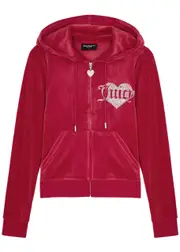 Juicy Couture Robertson Logo Velour Sweatshirt - Red - S (UK8-10 / S) S (UK8-10 / S)
