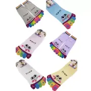 Women Cartoon Socks Five Toe Socks Cotton Toe Socks Funny Five Finger Socks