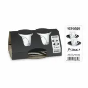 Könitz Picasso La Colombe Espresso Set 4 pcs. 2 Cups with Saucers 85ml