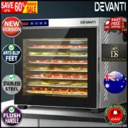 DEVANTI Stainless Steel 1000W Commercial Food Dehydrator 10 Trays Fruit Dryer