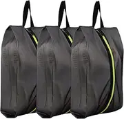 [Rintifia] Shoe Bags for Travel - Set of 3 PackLarge Capacity Travel Shoe Bags - Waterproof, Dust-Proof Oxford Fabric Shoe Bags for Men & Women - Multi-Functional & Durabl, Black, Dustproof, Portable and Durable