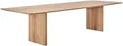 [RUNNUP] Modern Rectangle Dining Table Solid Wood Kitchen Dining Room Table Home Furniture Kitchen Table- Natural 47.5" L x 27.5" W x 29.5" H Without Chairs