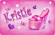 Stilletto Bicycle License Plate Personalize Text Colors 2.75" x 4.5" Girl Ladies