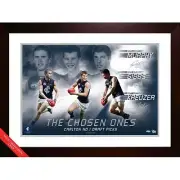 CARLTON BLUES CHOSEN ONES HAND SIGNED FRAMED PRINT MURPHY GIBBS KREUZER AFL