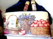 Cornerstone Wallpaper Border / Fruit Basket - Grapes Strawberries Prepasted 5yds