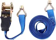 ULTECHNOVO 1 Set Strap Cargo Fastening Belt Ratchet Winch Truck Cargo Lashing Belt Rack Buckle Hook Cinch Cargo Tightening Belt Adjustable Belt Binding Device Blue Stainless Steel