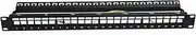ENS 24 Ports Blank Keystone Patch Panel with Adjustable Rear Cable Management Bar, 1U 19 Inch Metal Housing Patch Panel, Wallmount Rackmount Cat6 Patch Panel for Gigabit Network Switch, Fast Ethernet