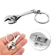 Mini Adjustable Crescent Wrench Novelty Tool Spanner Key Chain Ring Keyring