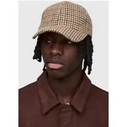 Mens Brown Herringbone Cap