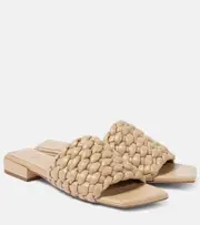 [Souliers Martinez] Souliers Martinez Aster woven leather slides AU 7 brown
