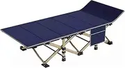 Folding Camping Cot for Adults 27.9" Extra Wide Portable Oxford Cloth Sleeping Bed Lightweight Outdoor Bed w/Carry Bag for Hiking, Backpack Travel, Home & Office