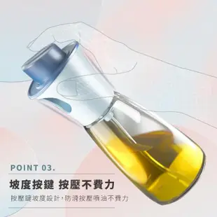 【噴霧瓶】北歐玻璃霧化噴油瓶180ml(按壓式 噴油罐 噴油壺 調味瓶 調味罐 調料瓶 氣炸鍋 澆花瓶 消毒噴瓶)