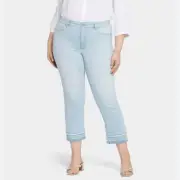 NYDJ Marilyn Straight Ankle Light Wash Attached Hem Jeans NWT Plus Size 28