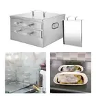 Rice Roll Maker 2 Layers Drawer Steaming Machine for Kitchen Breakfast Accs