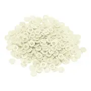 300pcs Resin Sewing Buttons 1/2" Round Flat 4-Hole Craft Buttons, Beige