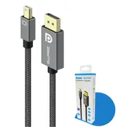 8ware Pro Series 4K 1M 60Hz Mini DisplayPort Male to DisplayPort Male cable high quality Premium connectors support MST monitor (Retail package)