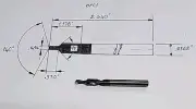 .149" X .370" Loc X .236" SHANK X 45° Chamfer, Carbide Clnt Step Drill, 2 Pcs