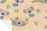 Sleeping Koala Bear on Eucalyptus Tree Branch Fleece Blanket Twin Blanket - Soft Lightweight Plush Cozy - Perfect for Bed, Sofa, Couch, Travel, Camping, 59.0x39.3 in