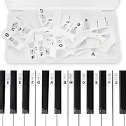 88 Full-Size Piano Keyboard Stickers Removable,Piano Keyboard Note Labels,Made of Silicone No Need Stickers reusable,Piano Notes Guide for Beginner