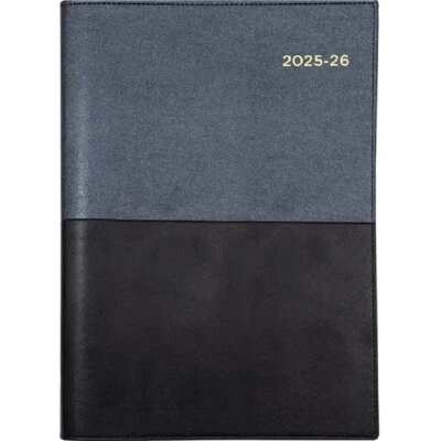 2025-26 Collins Vanessa Financial Year A4 Day To Page DTP Black Diary FY145.V99
