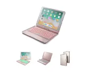 Momax F360AS Keyboard Case With 7 Colors Backlit Keyboard & Pencil Holder For iPad Air 10.5/Pro10.5 -Rose Gold