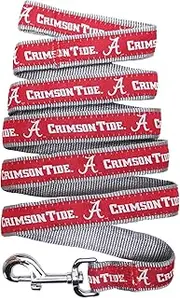 NCAA PET Leash, Small, Alabama Crimson Tide, Dog Leash, Shiny & Colorful Leash for Dogs & Cats Licensed by The NCAA, Old Version