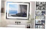 32x24 LED Bathroom Mirror, Frontlit & Backlit, 32x24 Inch (Front & Backlit)