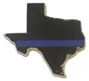 3.5" THIN BLUE LINE SUBDUED FLAG TEXAS STATE Edition Emblem METAL Truck Sticker