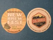 Beer Coaster ~ Colorado Beer Trail New Brew Fest Boulder County + Cider, Music