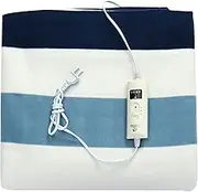 220V Electric Heated Throw Over Under Blanket Warm Mattress 3 Heat Set