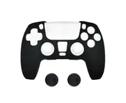 Gamepad Protective Cover with Non-slip Rocker Caps for Sony PS5 Game Console-Black