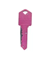 Pink Portable Outdoor Survival Camping Safety Accessory Mini Key Shape Knife