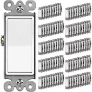 [100 Pack] Single-Pole Decorator Wall Light Switch, 15A 120/277V, On/Off Rocker
