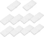 Healeved 10pcs Clear Plastic Interdental Brushes Storage Case Portable Holder Box With Flip Lid Interdental Brush Protective Container For Travel And Daily Use