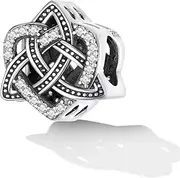 [DOYIS] 925 Sterling Silver Charm for Pandora Bracelets for Woman,Celtic Knot Heart pendant Charms, Jewelry for Friend Mom