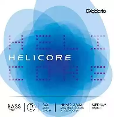 D'Addario Helicore Hybrid Bass Single D String, 3/4 Scale, Medium, #BD91824-39
