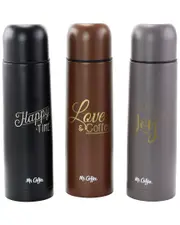 Mr. Coffee Luster Javelin 3Pc Stainless Steel Thermal Travel Bottle Set